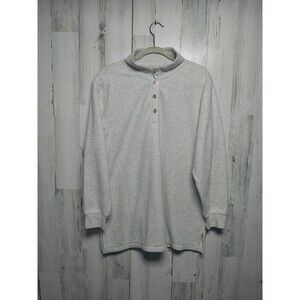 Soft Surroundings Sweater Womens Large Cuddle Pullover Fleece Henley Cozy Casual